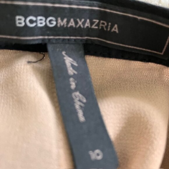 VTG BCBG MaxAzria women's flowy pleated skirt size 10 Black bohemian , goth - Picture 4 of 5